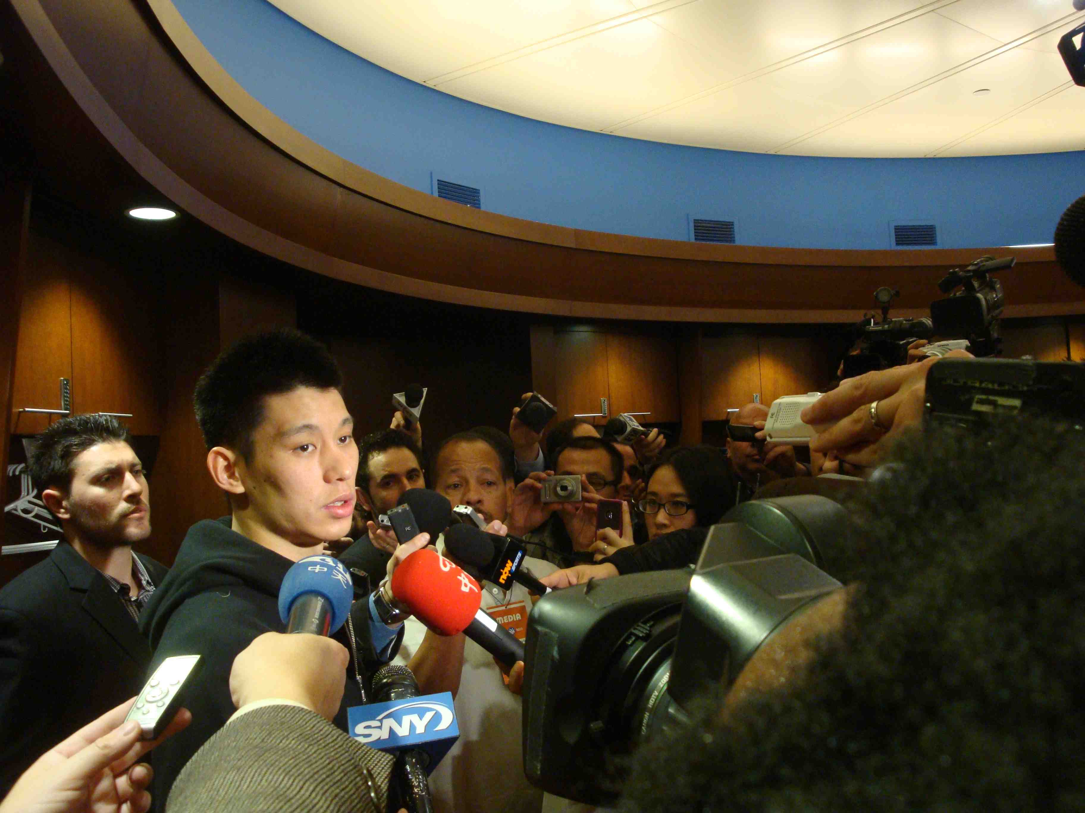 Jeremy in the locker room